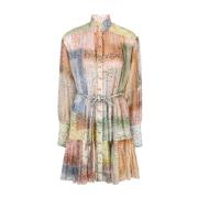 Beige Bedrukte Jurk Elegante Stijl Zimmermann , Multicolor , Dames