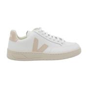 Witte Roze Leren V-12 Sneakers Veja , White , Dames