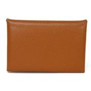 Pre-owned Fabric wallets Hermès Vintage , Brown , Dames