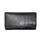 Pre-owned Leather wallets Gucci Vintage , Black , Dames