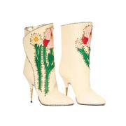 Pre-owned Fabric boots Gucci Vintage , Beige , Dames