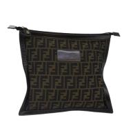 Pre-owned Canvas clutches Fendi Vintage , Black , Dames