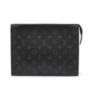 Pre-owned Canvas clutches Louis Vuitton Vintage , Black , Heren