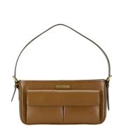 Pre-owned Leather handbags Burberry Vintage , Brown , Dames