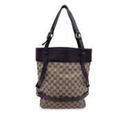 Pre-owned Leather gucci-bags Gucci Vintage , Beige , Dames