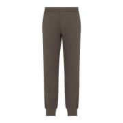 Elastische taille Logo Broek Emporio Armani , Brown , Heren