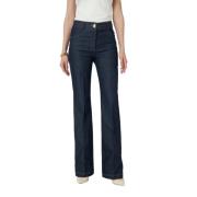 Denim Palazzo Chino Broek Guess , Blue , Dames