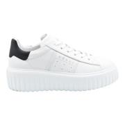 Geknoopte Zwarte Schoenen Elegante Stijl Hogan , White , Dames