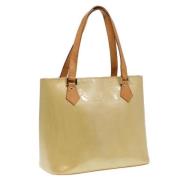 Pre-owned Leather totes Louis Vuitton Vintage , Beige , Dames