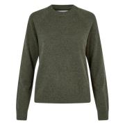 Bos Nacht Mel Cashmere Trui Samsøe Samsøe , Green , Dames