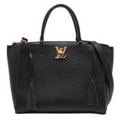 Pre-owned Leather totes Louis Vuitton Vintage , Black , Dames