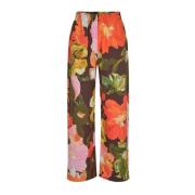 Bloemen Wijde Hoge Taille Broek Stine Goya , Multicolor , Dames