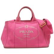 Pre-owned Canvas prada-bags Prada Vintage , Pink , Dames