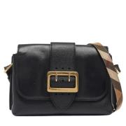 Pre-owned Leather crossbody-bags Burberry Vintage , Black , Dames