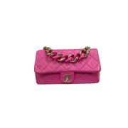 Pre-owned Leather chanel-bags Chanel Vintage , Pink , Dames