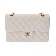 Pre-owned Leather chanel-bags Chanel Vintage , White , Dames