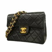 Pre-owned Leather chanel-bags Chanel Vintage , Black , Dames