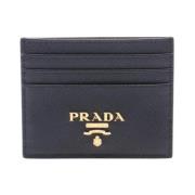 Pre-owned Leather wallets Prada Vintage , Black , Dames