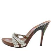 Pre-owned Leather sandals Dior Vintage , Multicolor , Dames