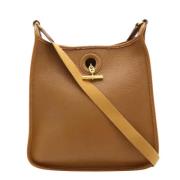 Pre-owned Leather shoulder-bags Hermès Vintage , Brown , Dames