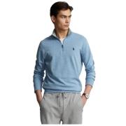 Heather Demi-Zip Polo Sweatshirt Polo Ralph Lauren , Blue , Heren