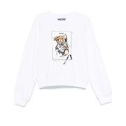 Casual Sweatshirt 001C Moschino , White , Dames