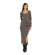 Midi rok gebreide strass Alma EN Pena , Gray , Dames