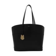 Mooie Zwarte Tote Tas met Gouden Detail Salvatore Ferragamo , Black , ...