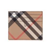 Ruitpatroon Kaarthouder Burberry , Beige , Heren