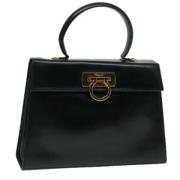 Pre-owned Leather handbags Salvatore Ferragamo Pre-owned , Black , Dam...