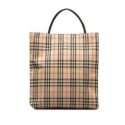 Pre-owned Canvas handbags Burberry Vintage , Beige , Dames