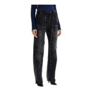 Veelzijdige Straight Leg Denim Jeans Y/Project , Black , Dames