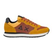 Mosterd en Bruin Sneaker Mix Sun68 , Yellow , Heren