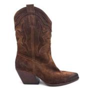 Vintage Texano Leren Laarzen Elena Iachi , Brown , Dames