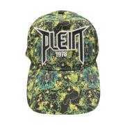 Zwarte All Over Print Pet met Geborduurd Logo Philipp Plein , Multicol...