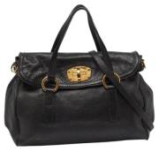 Pre-owned Leather handbags Miu Miu Pre-owned , Black , Dames