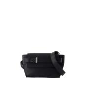 Zwarte leren crossbodytas met klittenbandriem Jacquemus , Black , Dame...