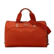 Pre-owned Canvas handbags Hermès Vintage , Orange , Dames