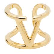 Pre-owned Metal rings Valentino Vintage , Yellow , Dames