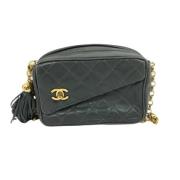 Pre-owned Leather chanel-bags Chanel Vintage , Black , Dames