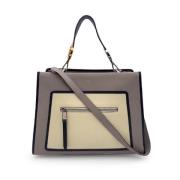 Pre-owned Leather fendi-bags Fendi Vintage , Gray , Dames