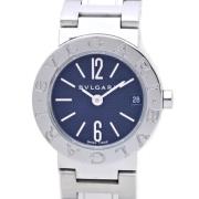 Pre-owned Stainless Steel watches Bvlgari Vintage , Blue , Dames