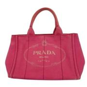 Pre-owned Canvas prada-bags Prada Vintage , Pink , Dames