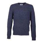 Navy Blue Lamswol Heren Trui MC2 Saint Barth , Blue , Heren