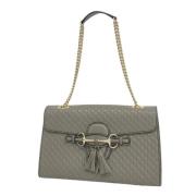 Pre-owned Leather gucci-bags Gucci Vintage , Gray , Dames