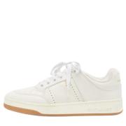 Pre-owned Leather sneakers Yves Saint Laurent Vintage , White , Dames