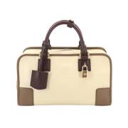 Pre-owned Leather handbags Loewe Pre-owned , Beige , Dames