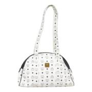 Pre-owned Leather shoulder-bags MCM Pre-owned , White , Dames