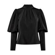 Open Rug Blouse Lange Mouw Top Co'Couture , Black , Dames