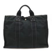 Pre-owned Canvas handbags Hermès Vintage , Black , Dames